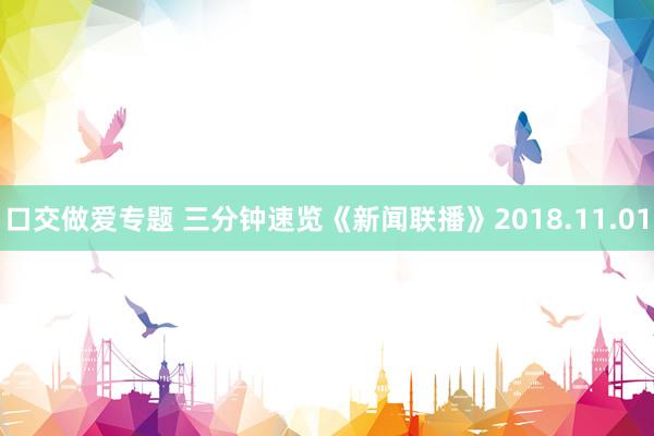 口交做爱专题 三分钟速览《新闻联播》2018.11.01