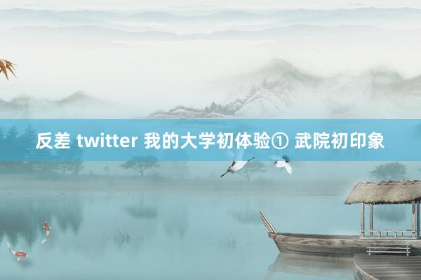 反差 twitter 我的大学初体验① 武院初印象