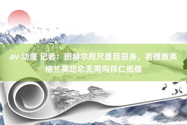 av 动漫 记者：图赫尔咫尺是目田身，若捏教英格兰英足总无需向拜仁抵偿