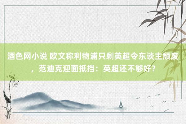 酒色网小说 欧文称利物浦只剩英超令东谈主颓废，范迪克迎面抵挡：英超还不够好？